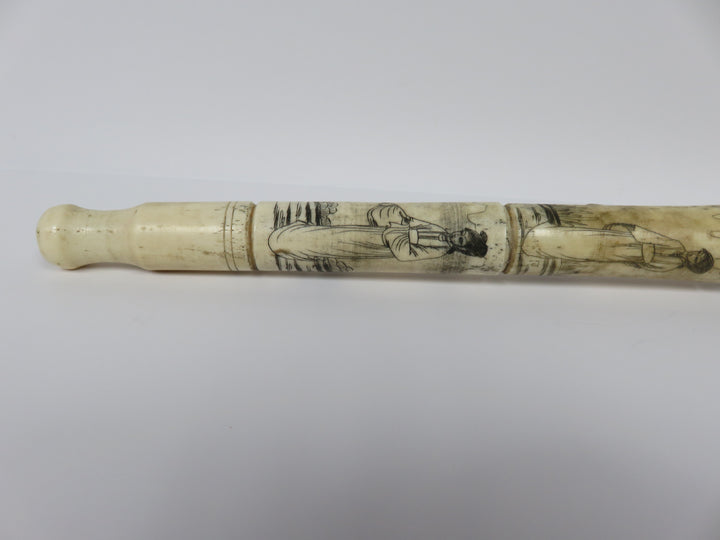 Bone Pipe with Wood Stand