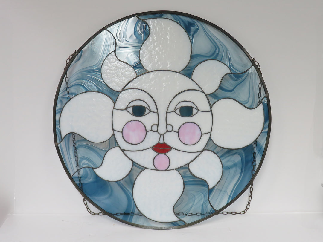 Leaded Glass Smiling Sun
