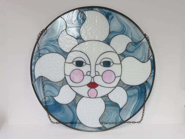 Leaded Glass Smiling Sun