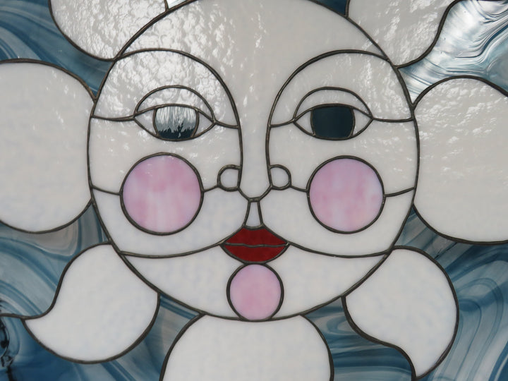 Leaded Glass Smiling Sun