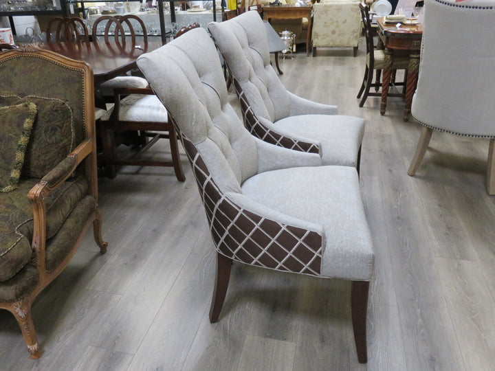 Pair of Upholstered Hostess Chairs