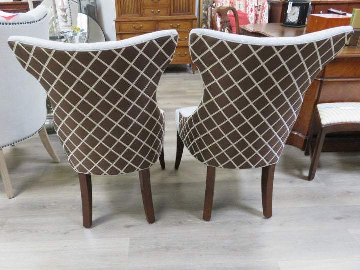 Pair of Upholstered Hostess Chairs