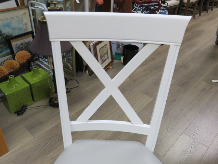 Eight White Kitchen Chairs
