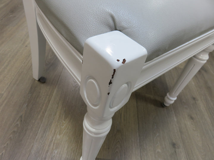 Eight White Kitchen Chairs