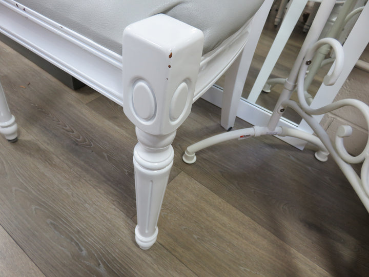 Eight White Kitchen Chairs