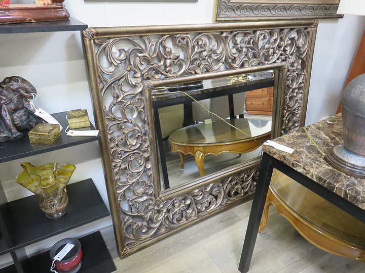 Scrolled Bronze Tone Mirror