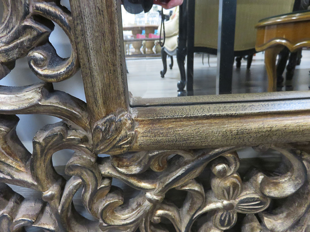 Scrolled Bronze Tone Mirror