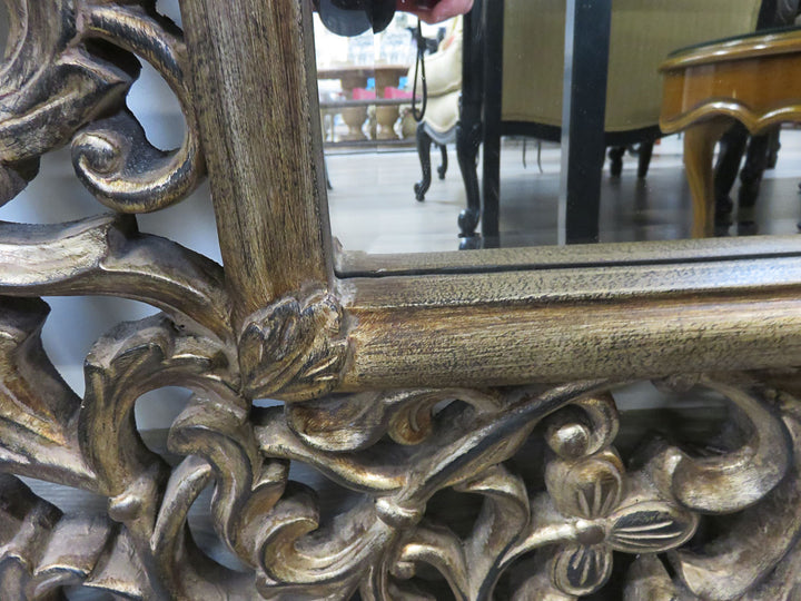Scrolled Bronze Tone Mirror