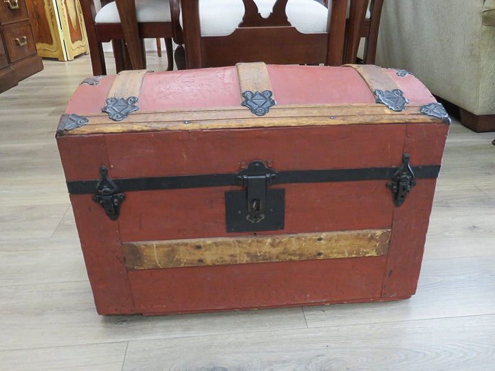 Vintage Red Travel Trunk