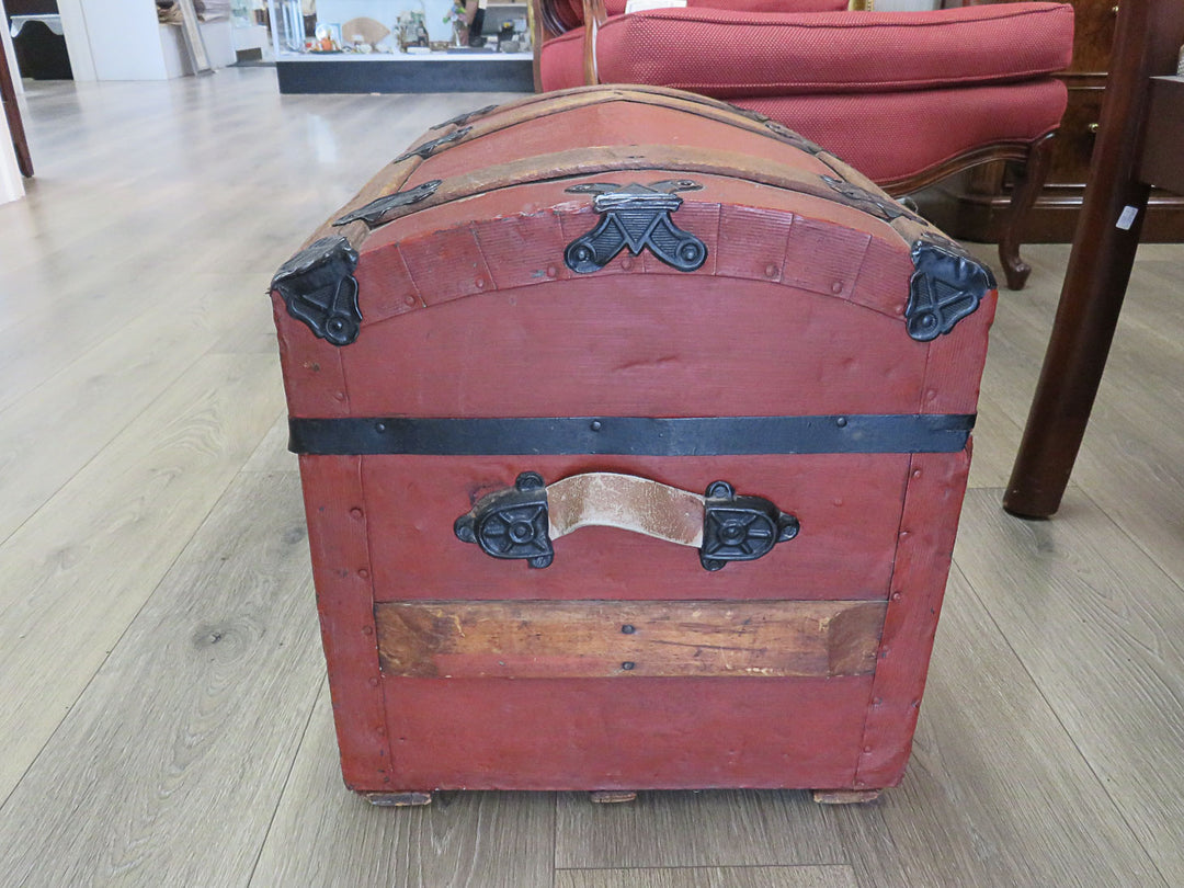 Vintage Red Travel Trunk
