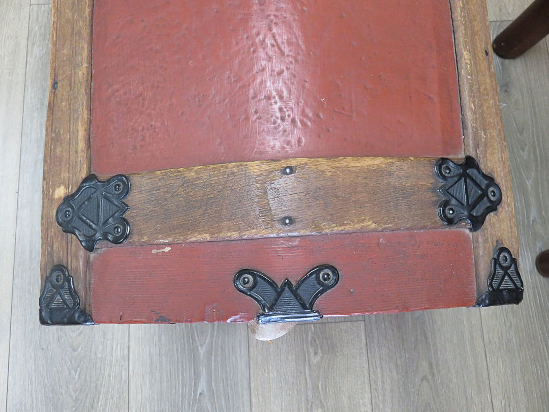 Vintage Red Travel Trunk