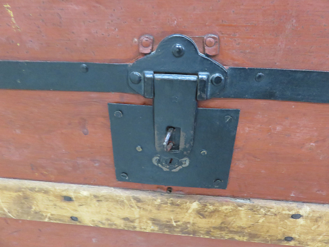 Vintage Red Travel Trunk