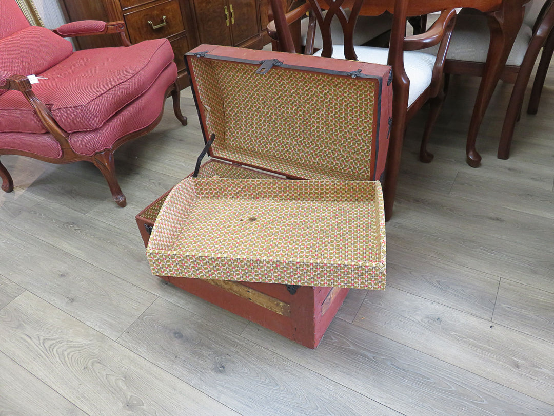 Vintage Red Travel Trunk