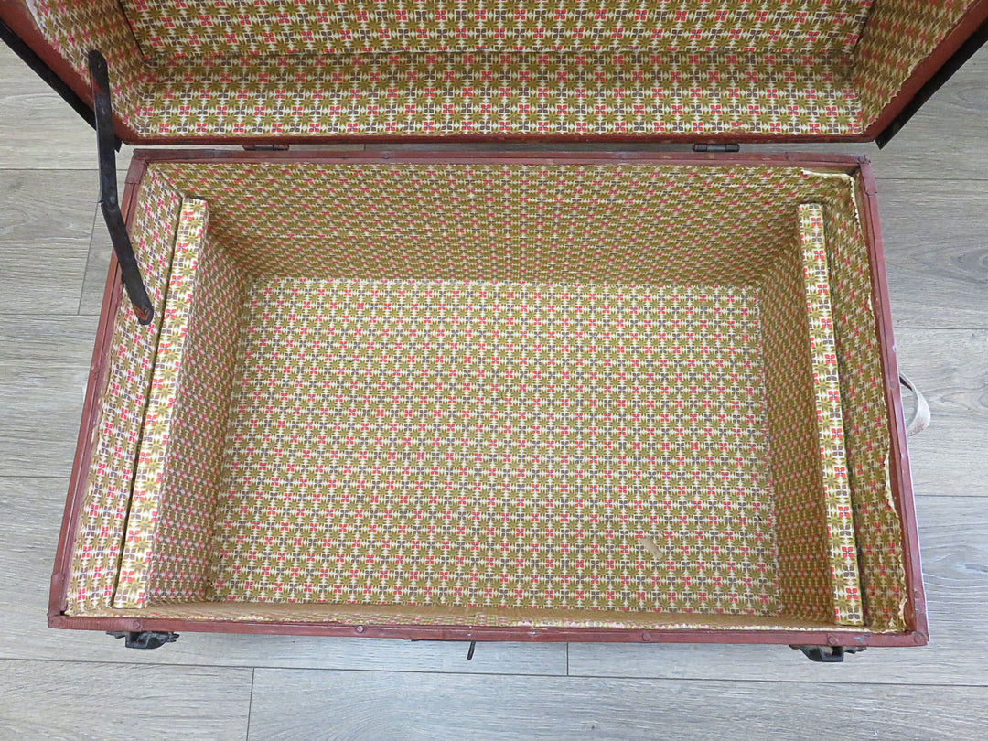 Vintage Red Travel Trunk