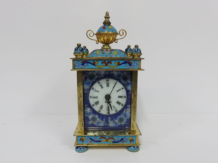 Cloisonne Enamel Mantle Clock