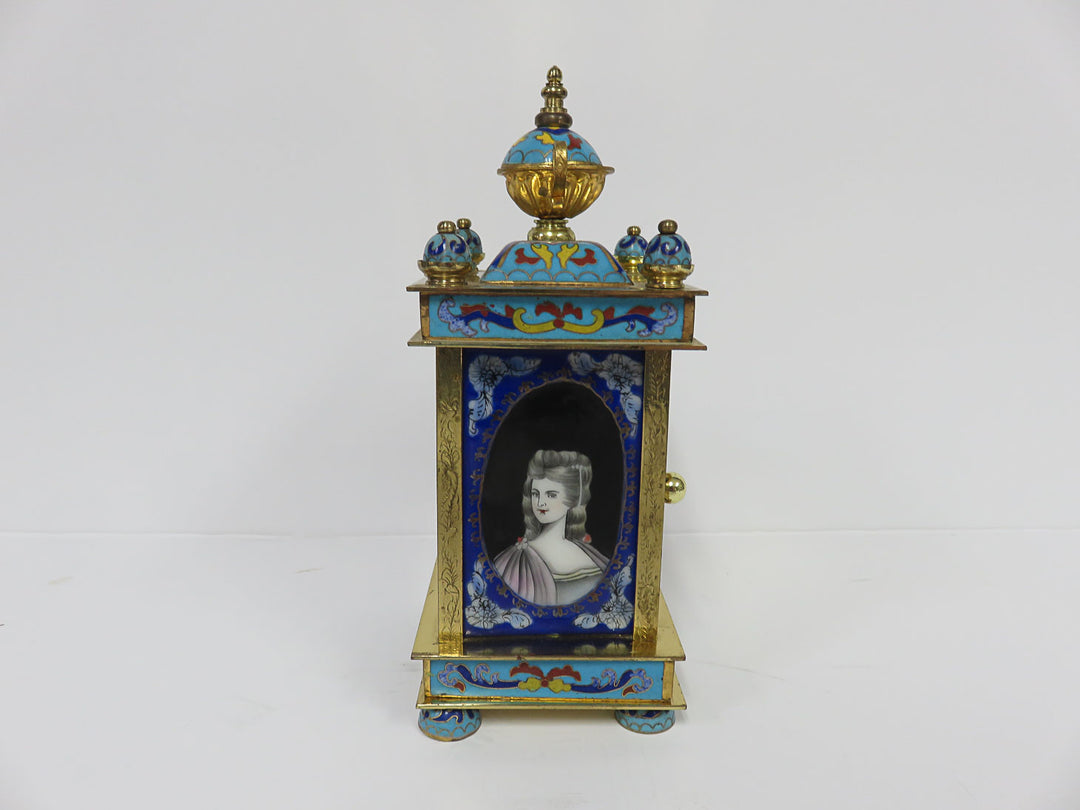Cloisonne Enamel Mantle Clock