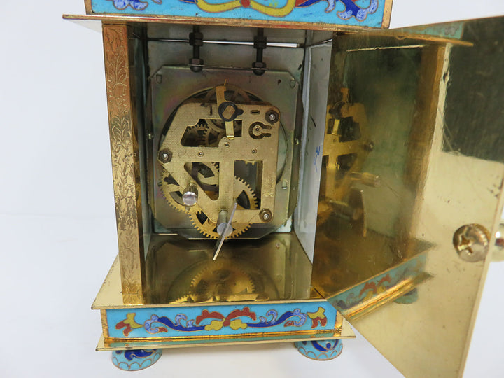 Cloisonne Enamel Mantle Clock