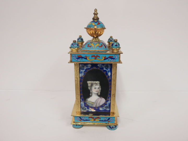 Cloisonne Enamel Mantle Clock
