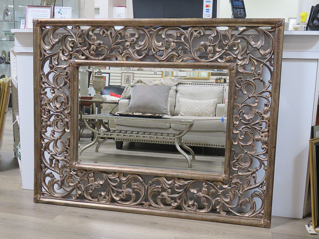 Scrolled Bronze Tone Mirror