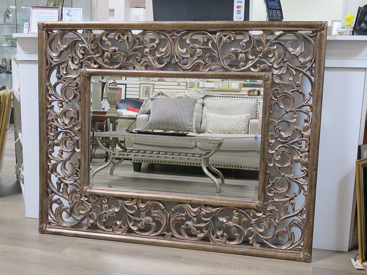 Scrolled Bronze Tone Mirror