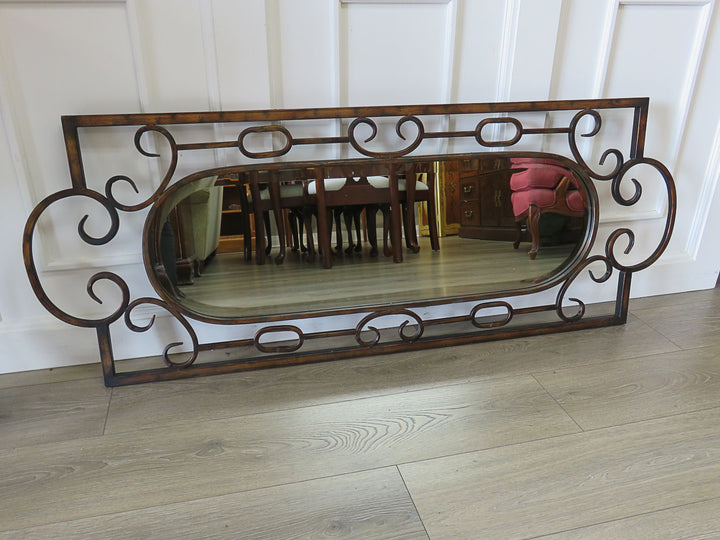 Openwork Scroll Design Beveled Mirror