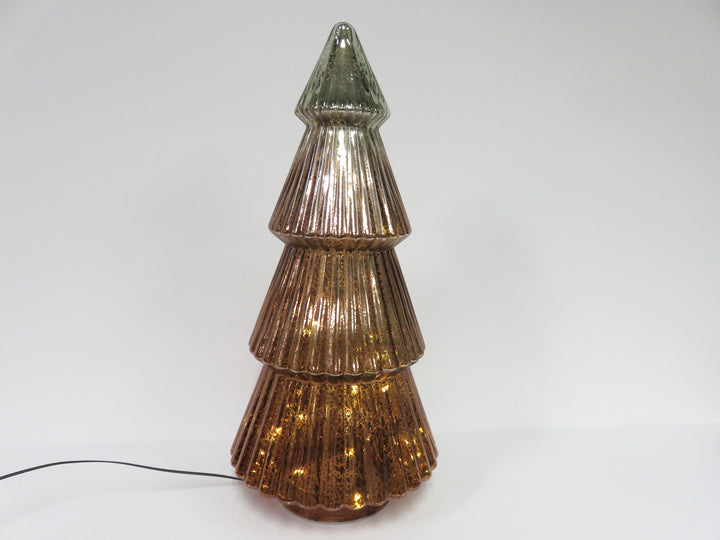 Mercury Glass Lighted Tree