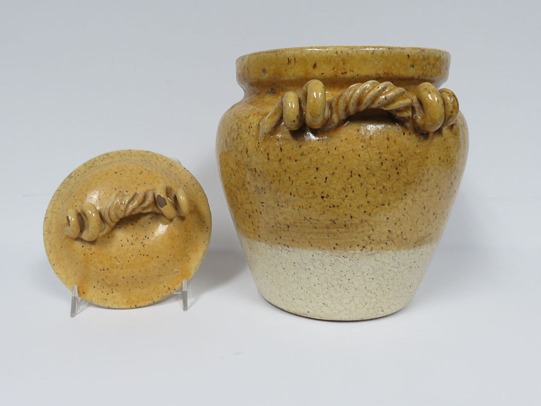 Distressed Covered Pot