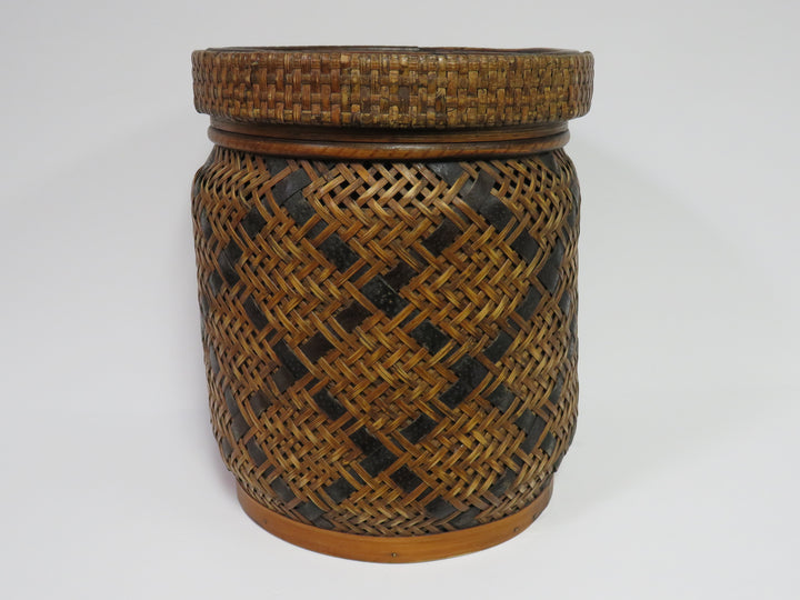 Global Views Lidded Woven Basket