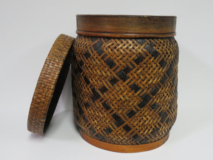 Global Views Lidded Woven Basket