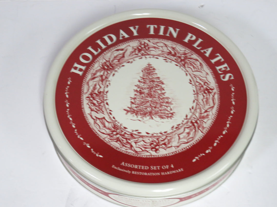 Restoration Hardware Christmas Tin Plates