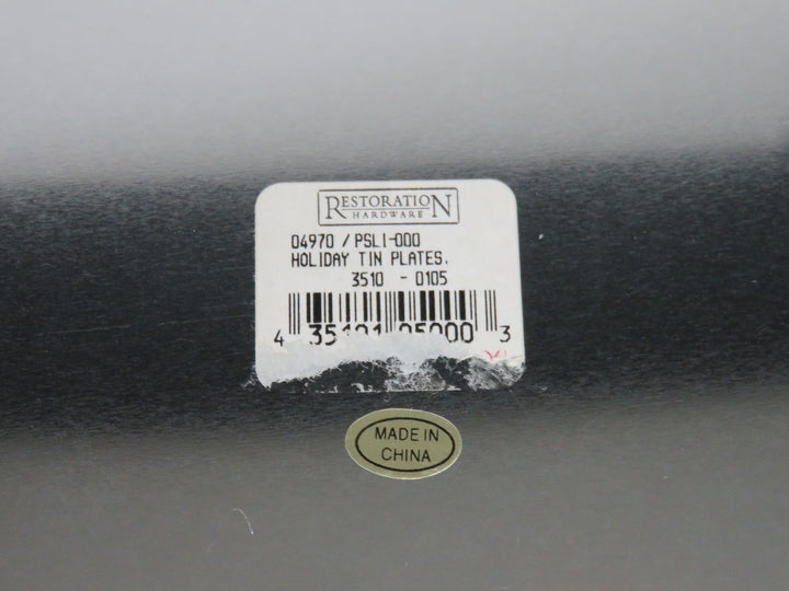 Restoration Hardware Christmas Tin Plates