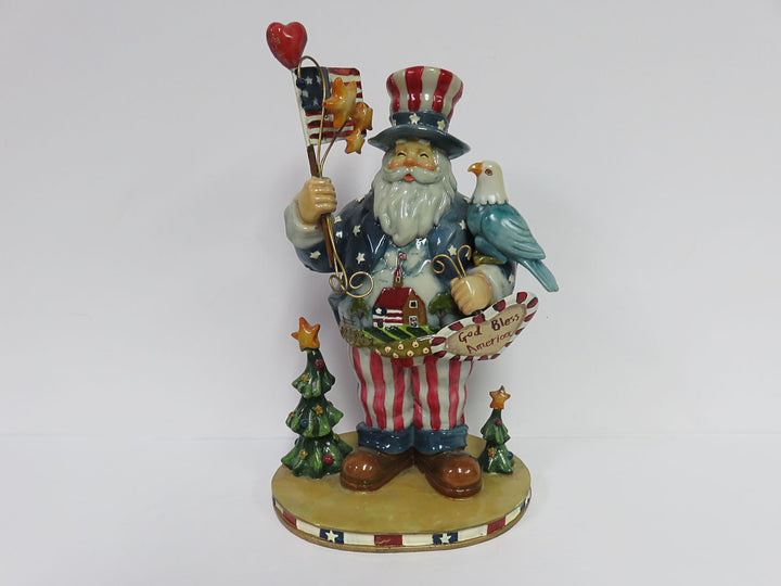 Patriotic Santa Figurine