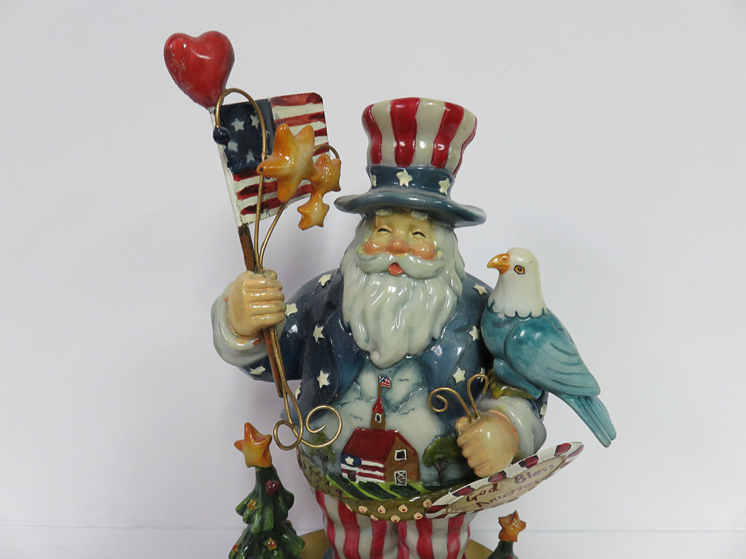 Patriotic Santa Figurine