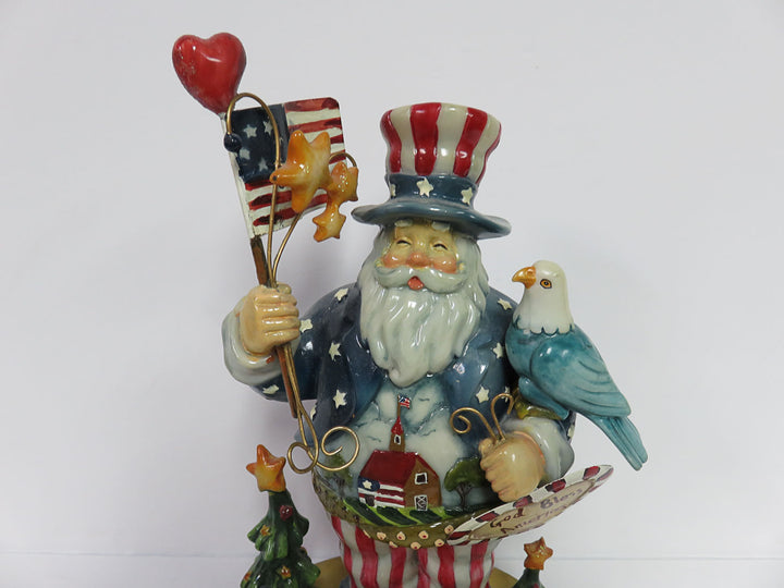 Patriotic Santa Figurine