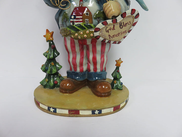 Patriotic Santa Figurine