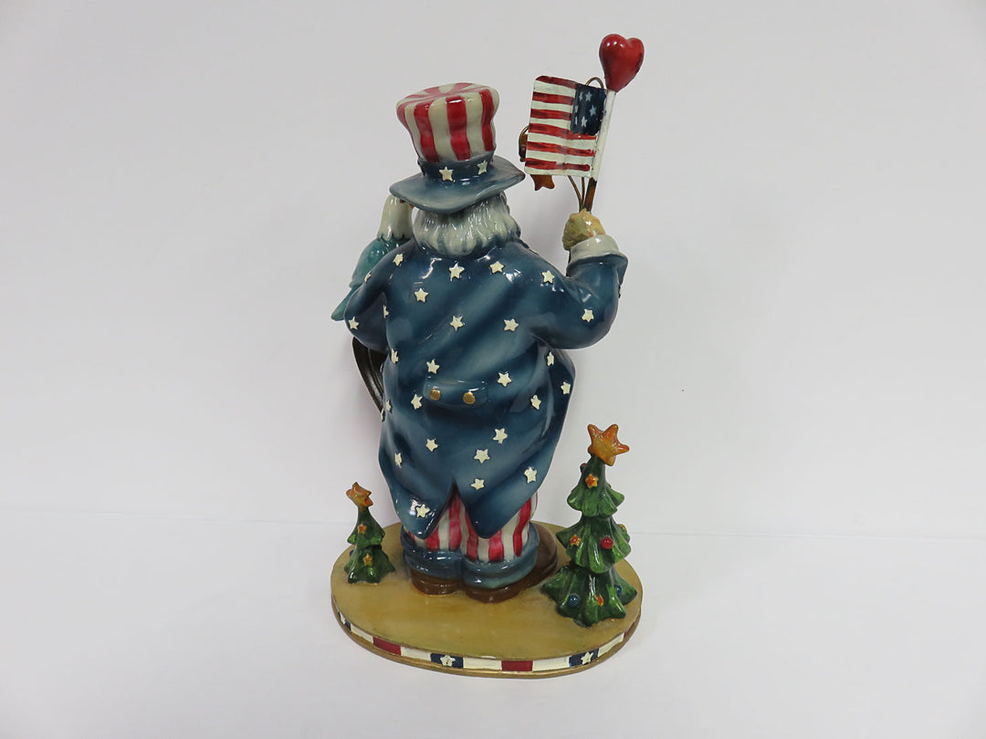 Patriotic Santa Figurine