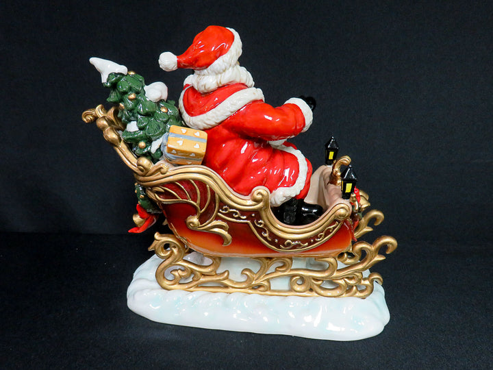 Grandeur Noel Santa & Reindeer Centerpiece