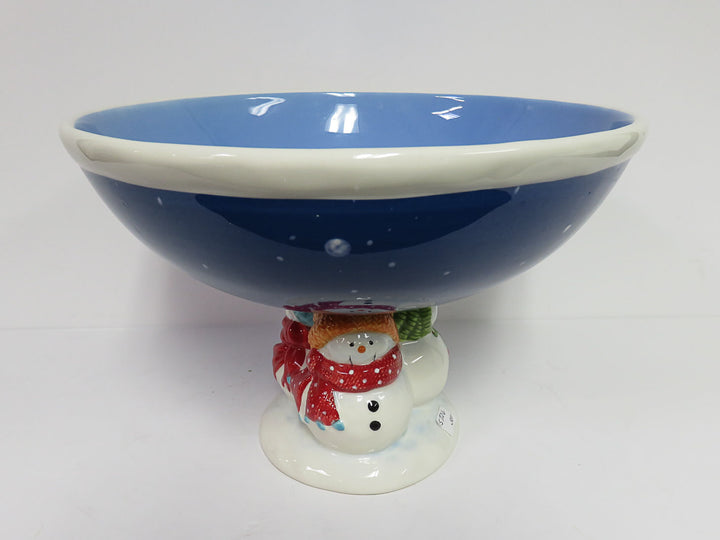 Winter Centerpiece Pedestal Bowl