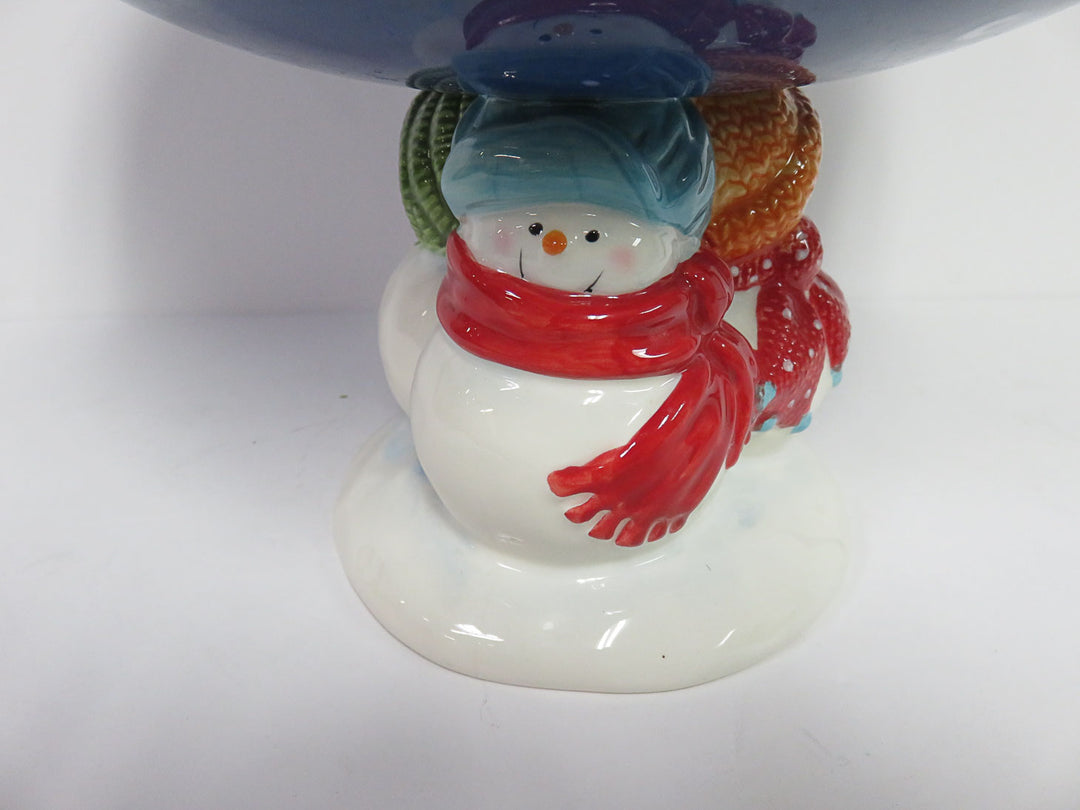Winter Centerpiece Pedestal Bowl