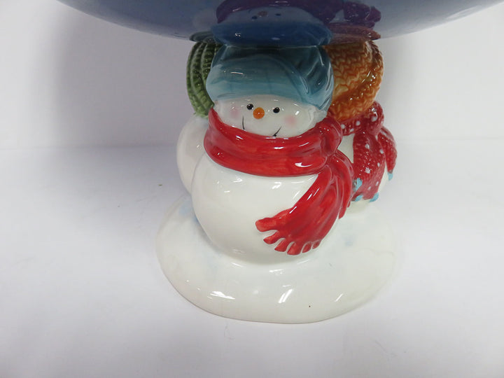 Winter Centerpiece Pedestal Bowl