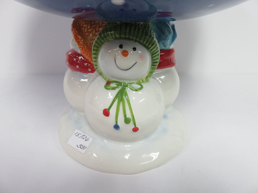 Winter Centerpiece Pedestal Bowl