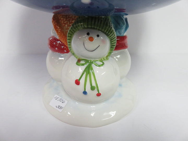 Winter Centerpiece Pedestal Bowl