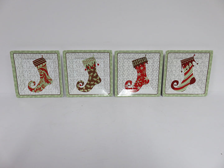 Christmas Stockings Appetizer Plates