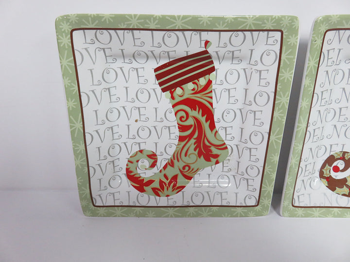 Christmas Stockings Appetizer Plates