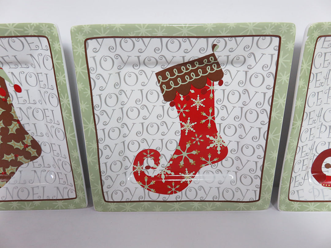 Christmas Stockings Appetizer Plates