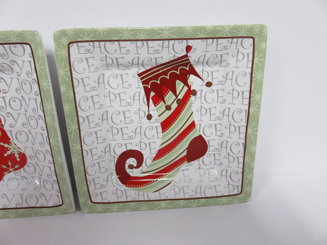Christmas Stockings Appetizer Plates