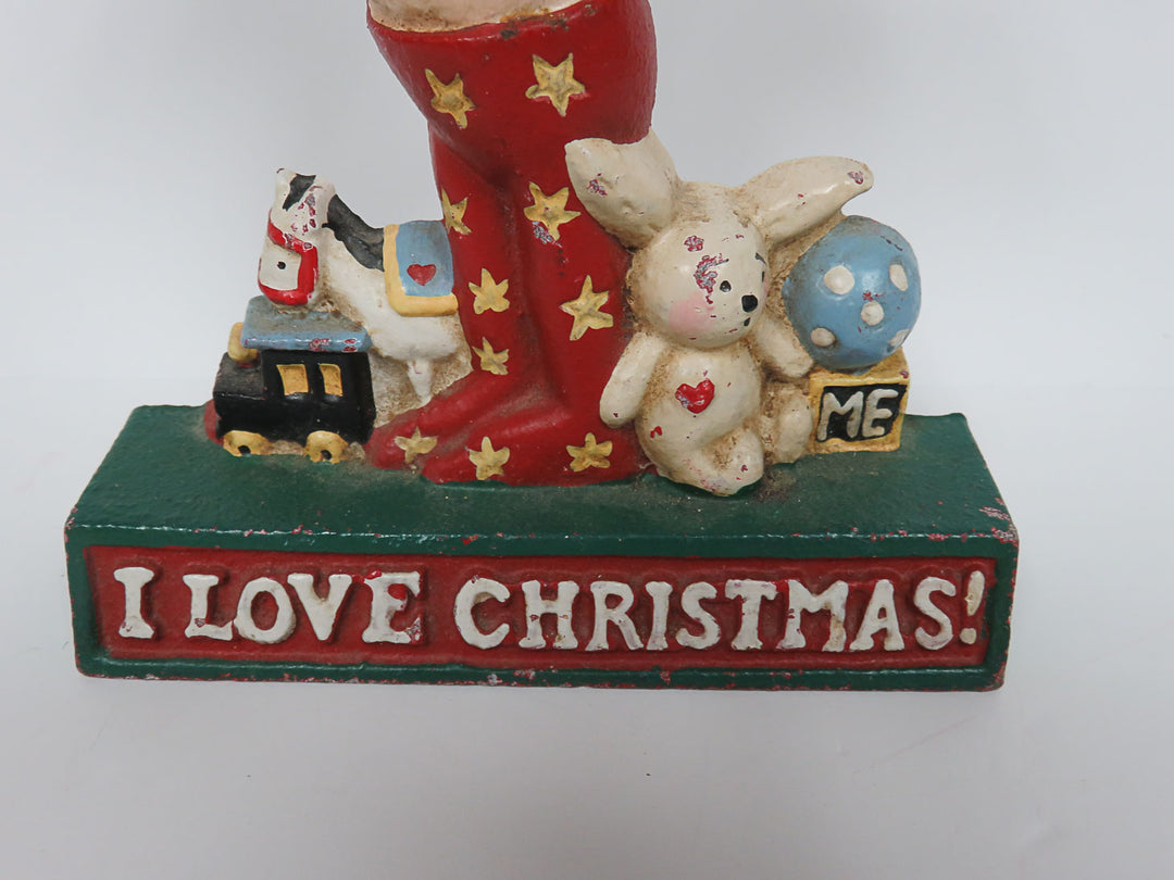 I Love Christmas Doorstop