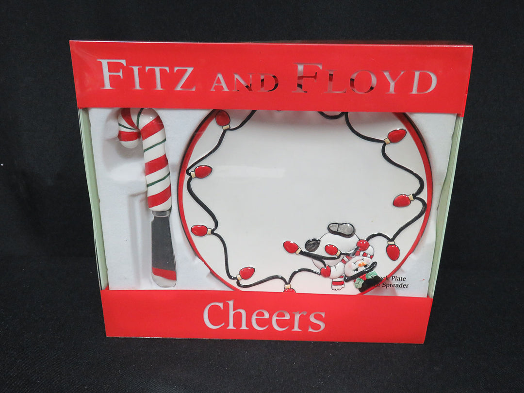 Fitz & Floyd Christmas Plate & Spreader