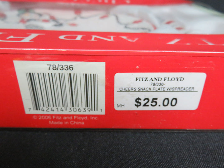 Fitz & Floyd Christmas Plate & Spreader