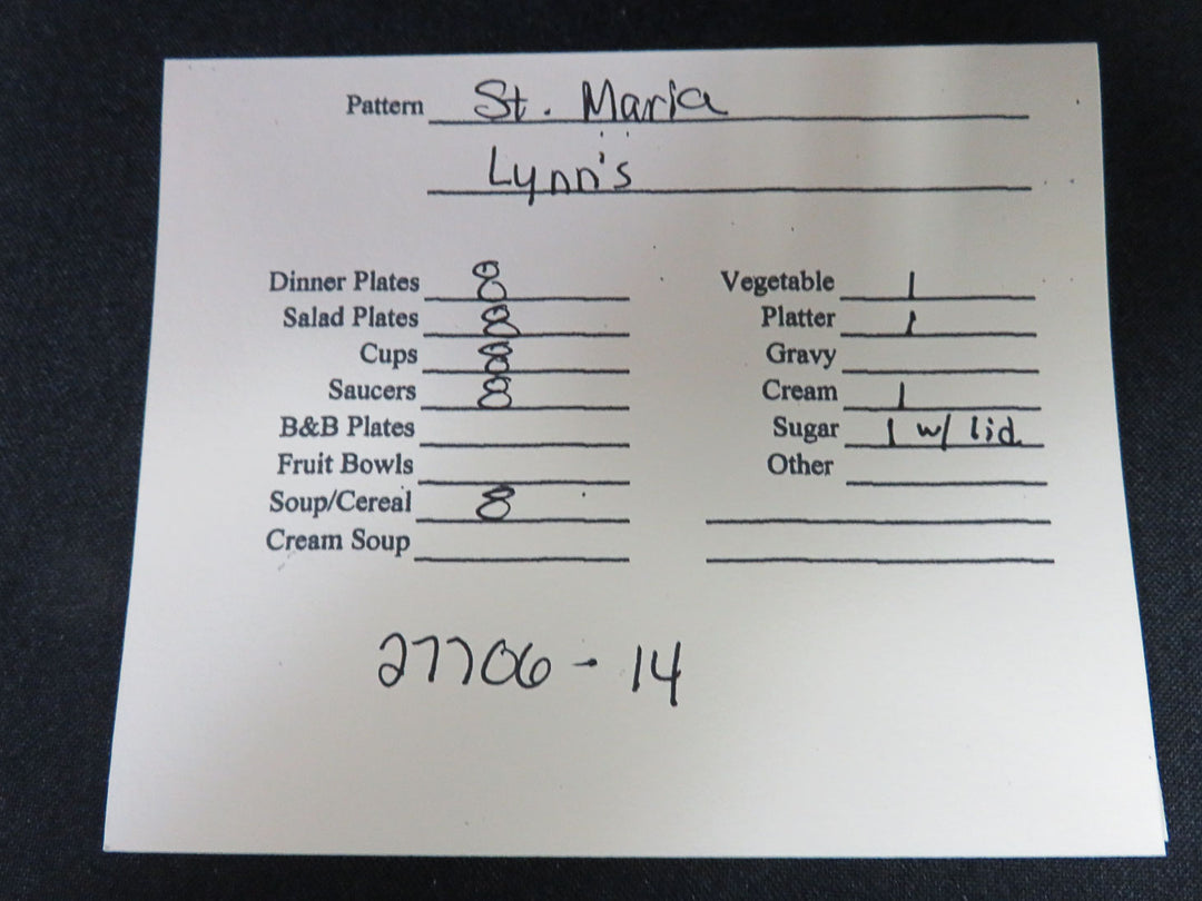 Lynn's "St. Maria" Christmas China